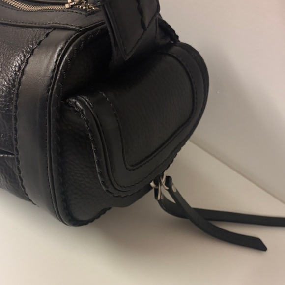 Black Leather Calvin Klein Shoulder Bag - Picture 5 of 9